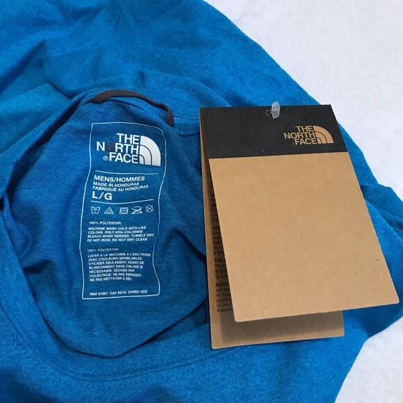 The North Face NWT Blue Short Sleeves Shirt Men L - Picture 7 of 8